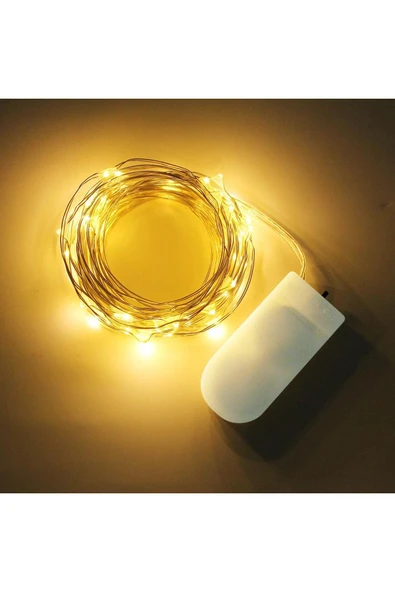 Peri LED Kendinden Pilli Sarı Işıklı Dekoratif Süsleme LED