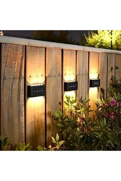 Solar Güneş Enerjili Modern 10 Ledli Solar Duvar Lamba Dekorasyon Aydınlatma Aplik Gün Işığı - 2