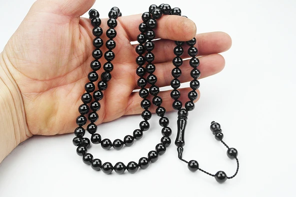 Oltu Taşı Küre Model 99 luk Namaz Tespih - Resim 3