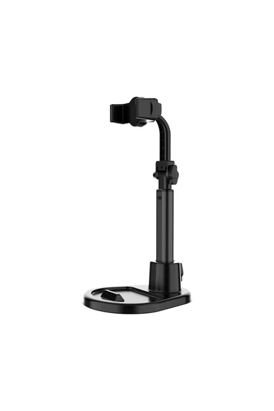 Masaüstü Telefon Tablet Tutucu 360 ° Ayarlanabilir Teleskobik Başlıklı Demir Tabanlı Stant - 7