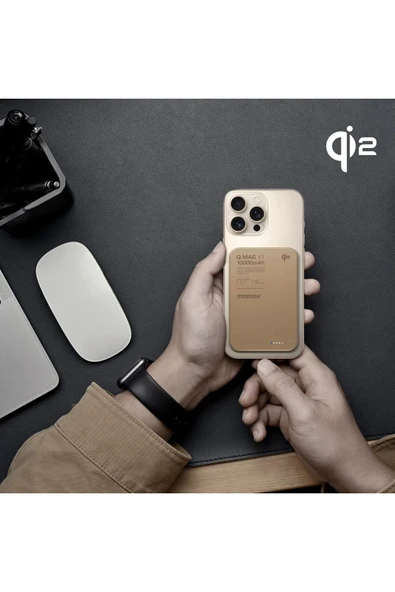 MOMAX IP117D Q.MAG X1 10000MAH MAGSAFE WİRELESS POWERBANK SİYAH - 3