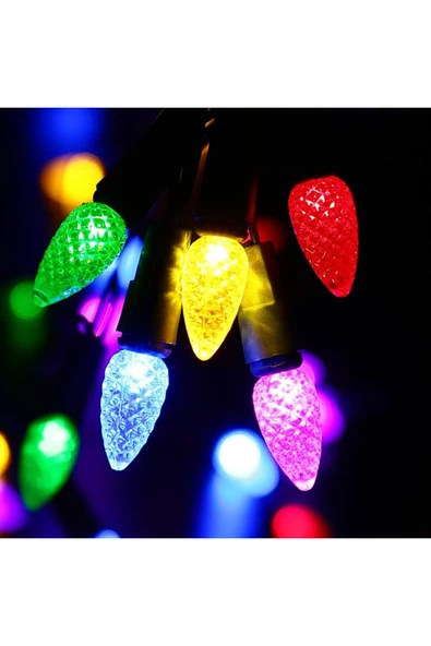 Kozalak Şekilli 28 LED 10 Metre Aydınlatma Süs Dekorasyon Işık - 2