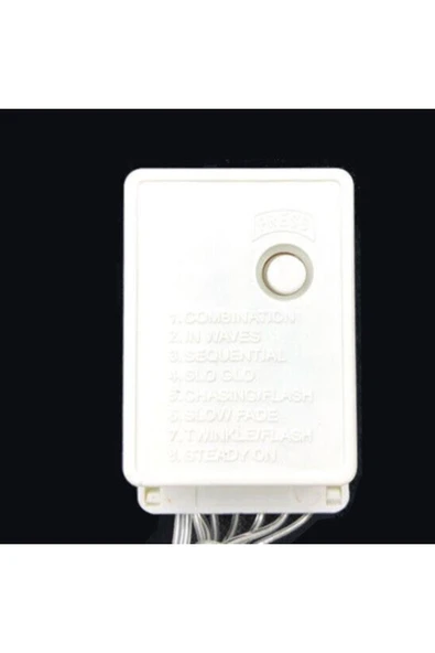 LED 10 Metre 8 Animasyon 100 LED Fişli Şeffaf Kablo Dekor Süs Dize Işık - 7