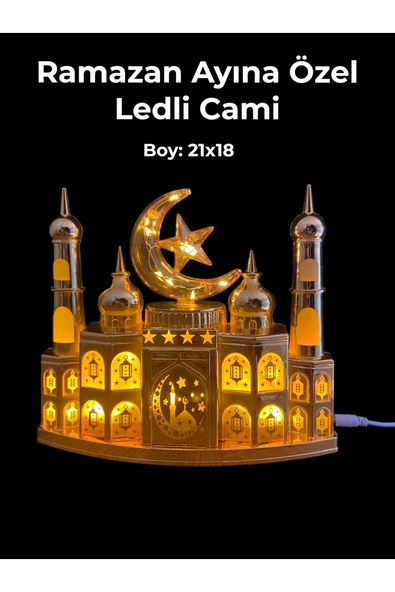 Ramazan Ayına Özel Cami Figürlü Led Işıklı Süsleme Hediyelik Konsept