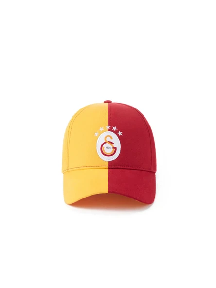 Galatasaray Lisanslı Şampiyonluk Özel Sarı Kırmızı 5 Yıldız Parçalı Şapka - 3