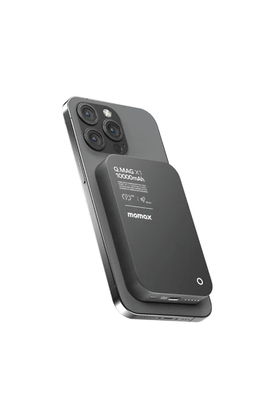 MOMAX IP117D Q.MAG X1 10000MAH MAGSAFE WİRELESS POWERBANK SİYAH