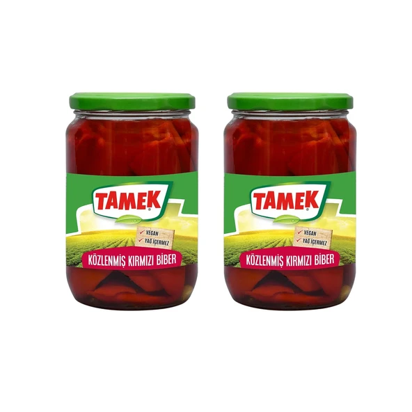 Tamek Közlenmiş Biber 530 gr Cam Kavanoz x 2 Adet