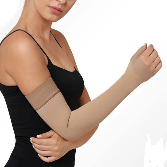 VARİMED, PARMAKTAN OMUZA, DAMLA SİLİKONLU, ORTA BASINÇ (CCL2), YUVARLAK ÖRME, LENFÖDEM KOLLUĞU, ürün görseli 1