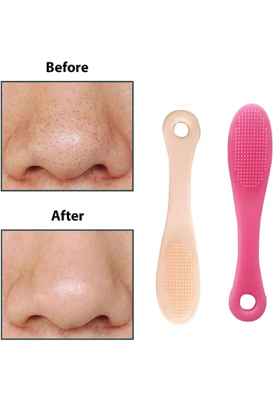 Parmak Şekilli Silikon Yüz Burun Temizleme Fırçası – Gözenek Açıcı, Masajlı Cilt Bakım Aparatı - 4