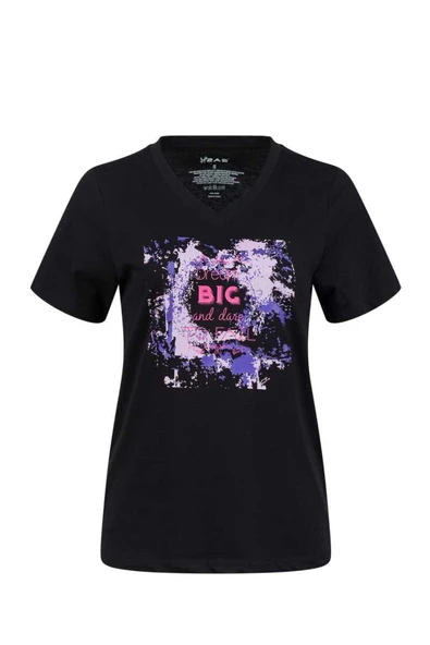 2AS ALONE BASKILI V YAKA KADIN T-SHİRT 405