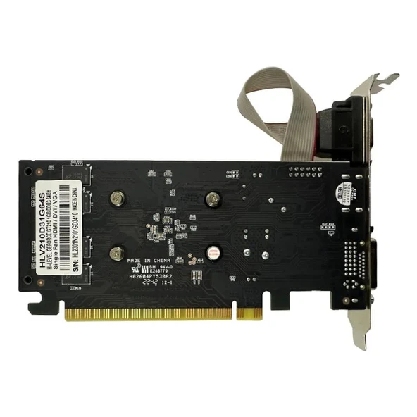 Hi-Level GeForce GT 210 1GB DDR3 64Bit DVI/VGA/HDMI Ekran Kartı - Resim 3