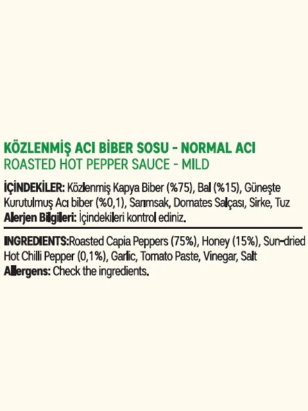 Allezz Közlenmiş Acı Biber Sosu - Normal Acı (Mild) - 4