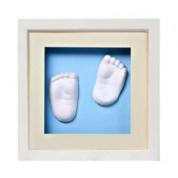 Baby Memory Prints El ve Ayak İzi 3D Çerçeve Beyaz