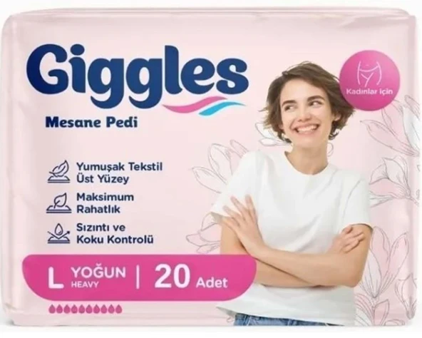 GİGGLES KADIN MESANE PEDİ LARGE 20 Lİ