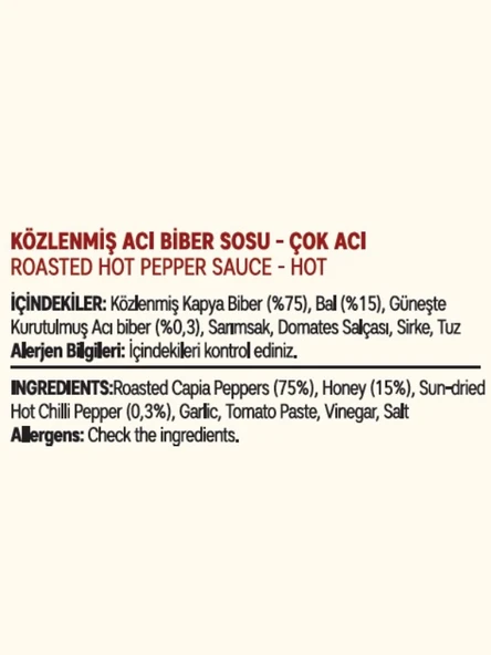 Allezz Közlenmiş Acı Biber Sosu - Çok Acı (Hot) - 4