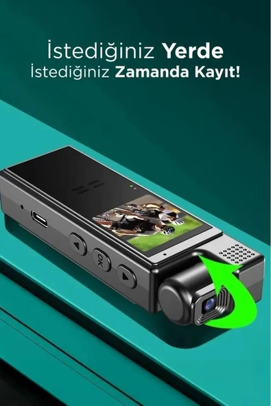 4k 180 Derece Vücut Kamerası Wifi Gece Görüşlü Aksiyon Kamerası - 4