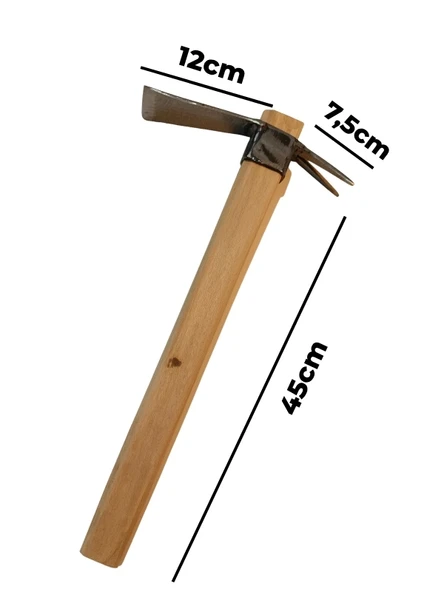 Sürmene Makas Çeliği Çatallı Kazma Bahçe Tarla Hobi 45cm - 2