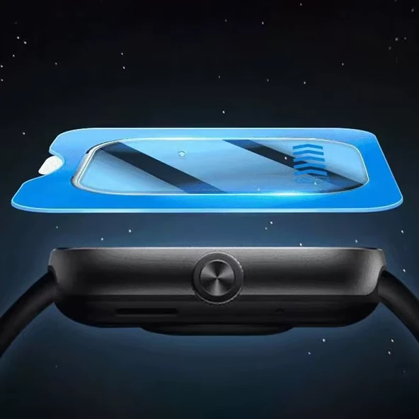 Huawei Watch Fit 4 Pro İle Uyumlu Kolay Takılabilir Takma Aparatlı Temperli Cam Ekran Koruyucu - Resim 5