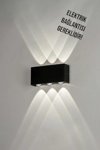 Elektrikle Çalışır, 12 Watt 3000 Kelvin Ledli, İç ve Dış Mekan Aplik, Yüksek Işık Güçlü Led Aplik - 2
