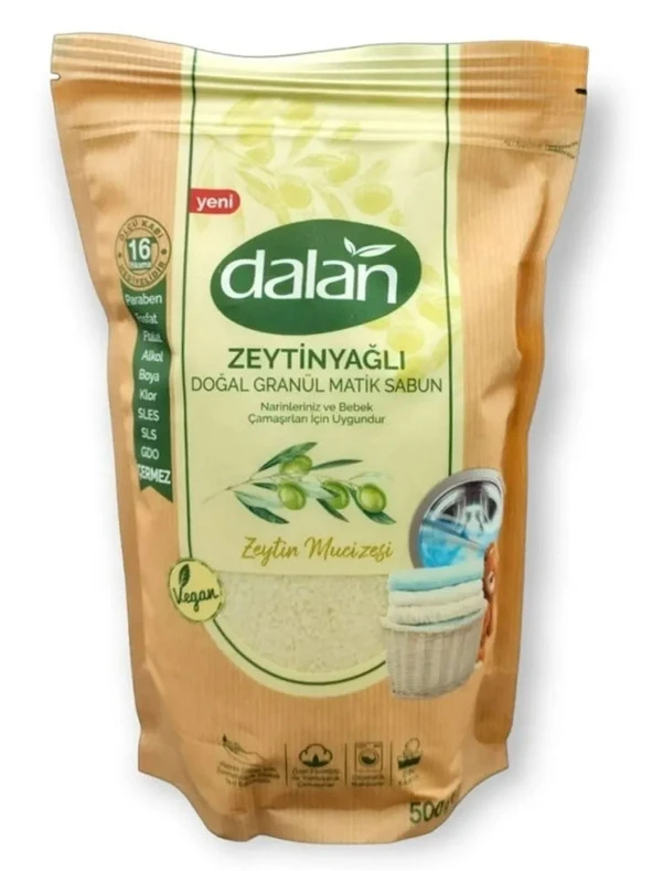 Dalan Zeytinyağlı Doğal Granül Matik Sabun Zeytin Mucizesi 500 Gr - 4