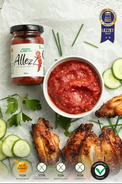 Allezz Közlenmiş Acı Biber Sosu - Normal Acı (Mild) - 5