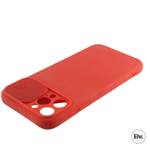 iPhone 12 Pro Uyumlu Kamera Sürgülü Mat Silikon Kılıf - 11