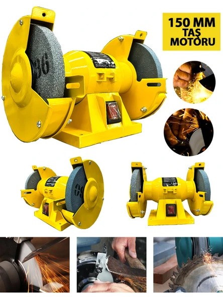 Germany Style 8900VFX Pro Çark Motoru Zımpara Balta Bıçak Bileme Makinesi Taş Motoru Taşlama 150 MM