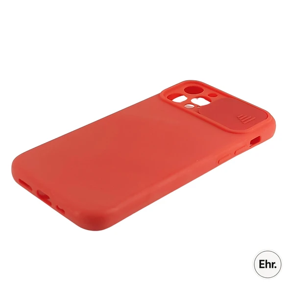 iPhone 12 Pro Uyumlu Kamera Sürgülü Mat Silikon Kılıf - 10