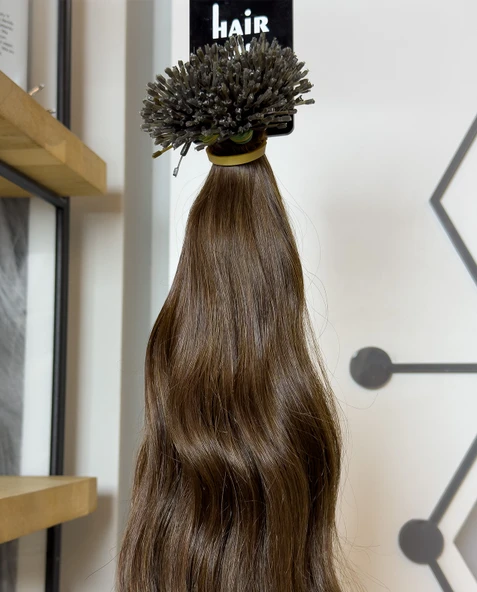 HairPim Wavy (0.6 Gr) Kahve 50 Adet 70 Cm Yeni Nesil Kaynak Saç HP712 - 2