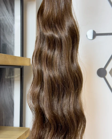 HairPim Wavy (0.6 Gr) Kahve 50 Adet 70 Cm Yeni Nesil Kaynak Saç HP712 - 3