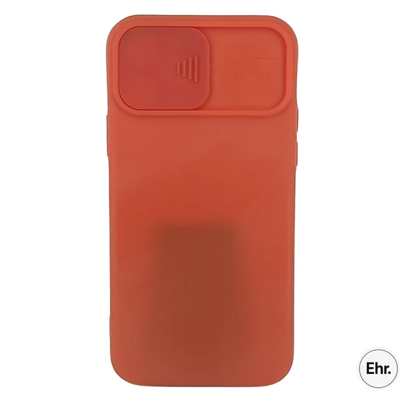 iPhone 12 Pro Uyumlu Kamera Sürgülü Mat Silikon Kılıf - 9