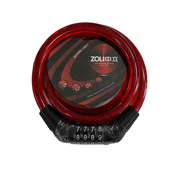 XBYC 4522 BİSİKLET ŞİFRELİ KİLİT SİYAH KIRMIZI