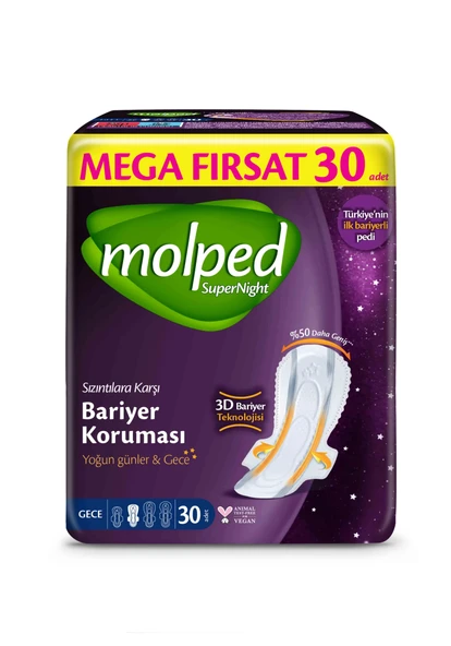 Molped Süpernight Gece Mega Ped 30 Adet