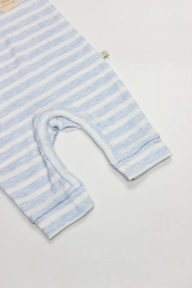 Bistyle Line Colors Yarım Kol Patiksiz Tulum 15126 Mavi - 4