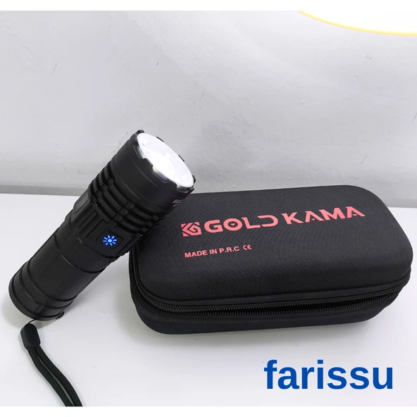 T406 Şarjlı El Feneri | 100W Işık Gücü | Powerbank Özellikli | 5 Modlu | 8800 mAh | Zoomlu | - 3
