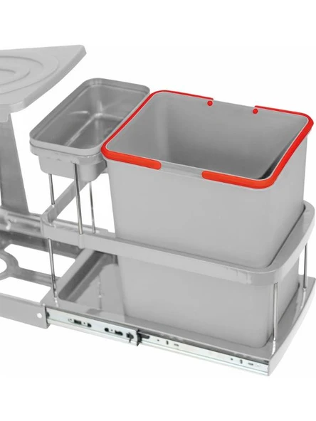 Pyramith 16+1 Litre Gri Çöp Kovası - 2