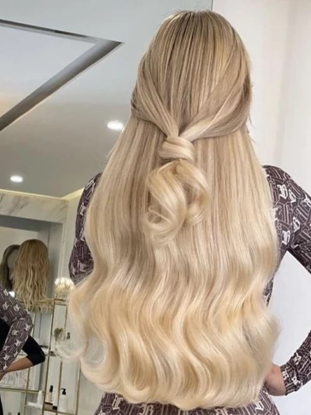 HairPim Wavy (0.7 Gr) Bebek Sarısı Ombre 50 Adet 55 Cm Yeni Nesil Saç Kaynak HP713