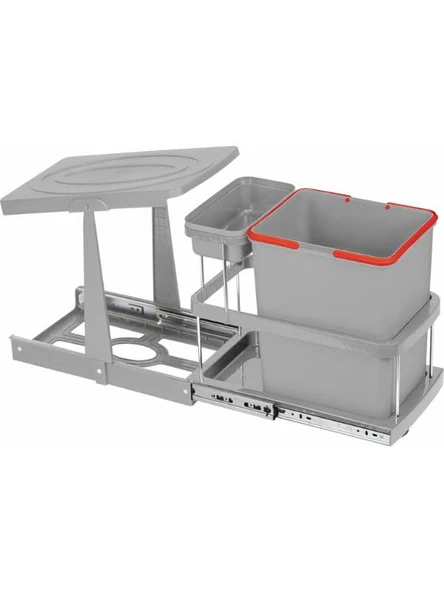 Pyramith 16+1 Litre Gri Çöp Kovası