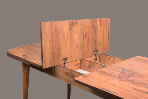 Kelebek Gizli Kaşıklıklı Açılır Mdf Masa Mutfak,Salon,Yemek Odası Masası - 5