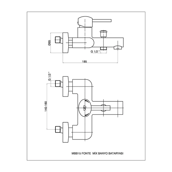 GPD FONTE MİX BANYO BATARYASI MBB15 - 2