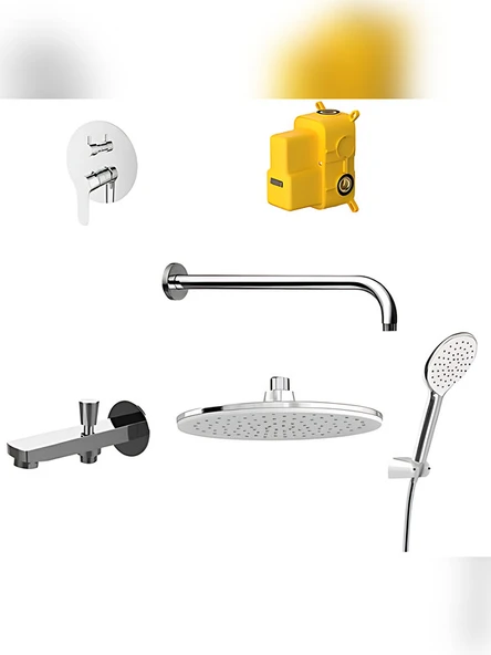BİEN ROUND ANKASTRE BANYO BATARYASI SETİ 2F
