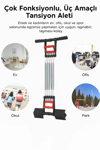 QASUL Göğüs Genişletici Direnç Kas Egzersizi Taşınabilir Antrenman Ekipmanı Yay - 4