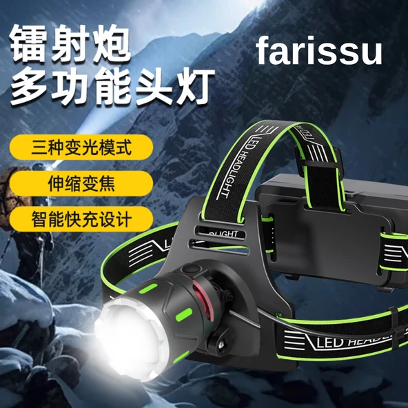 Şarjlı Zoomlu LED El Feneri | 5000+ Lümen | 2x18650 Pil | 1000m Menzil | 5 Işık Modu | IP55 Su Geçirmez - 4