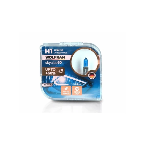Halojen Ampul H1 Ampul Sky Blue Beyaz Işık 12V 100W 22101SB - 2