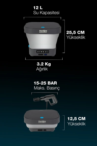 Fantom Prowash 150 W 25 Bar Basınçlı Yıkama Makinesi - 10