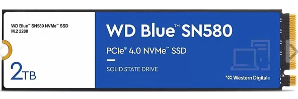 Western Digital BLUE SN580 WDS200T3B0E PCI-Express 4.0 2 TB M.2 NVMe
