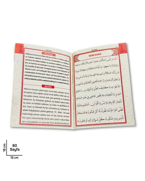 Ekonomik Mescidi Aksa Model Yasini Şerif Türkçe Okunuşlu ve Mealli Çanta Boy(11x16cm) 80shf. - 3