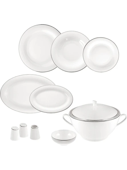 Jumbo Bright Platin 60 Parça 12 Kişilik Yemek Takımı