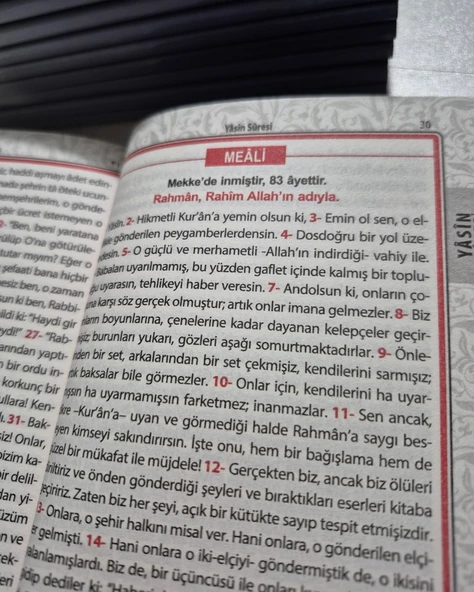 Ekonomik Mescidi Aksa Model Yasini Şerif Türkçe Okunuşlu ve Mealli Çanta Boy(11x16cm) 80shf. - 5