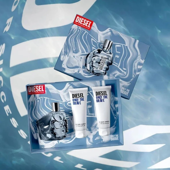 Diesel Only The Brave EDT 125 ml + 2x75 ml Duş Jeli Erkek Parfüm Seti - 3